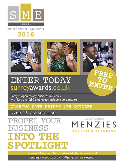 Menzies sponsor the 2016 Surrey SME Awards