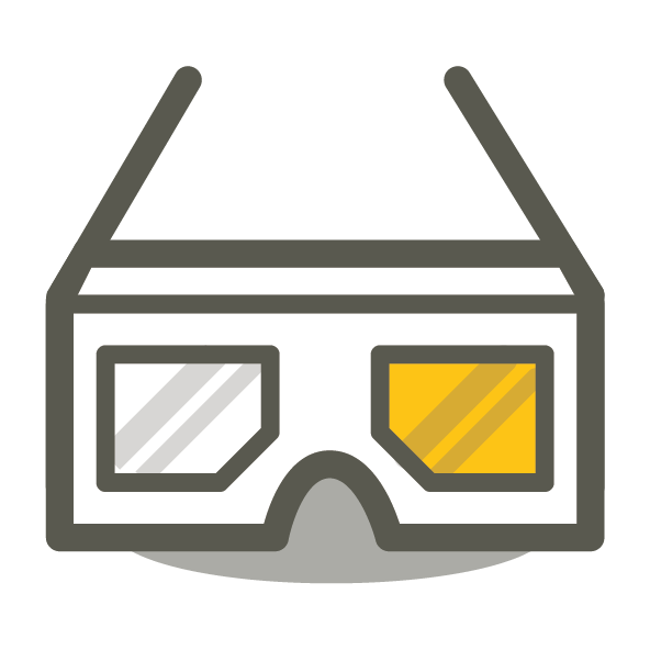 Graphic of 3D Glasses
