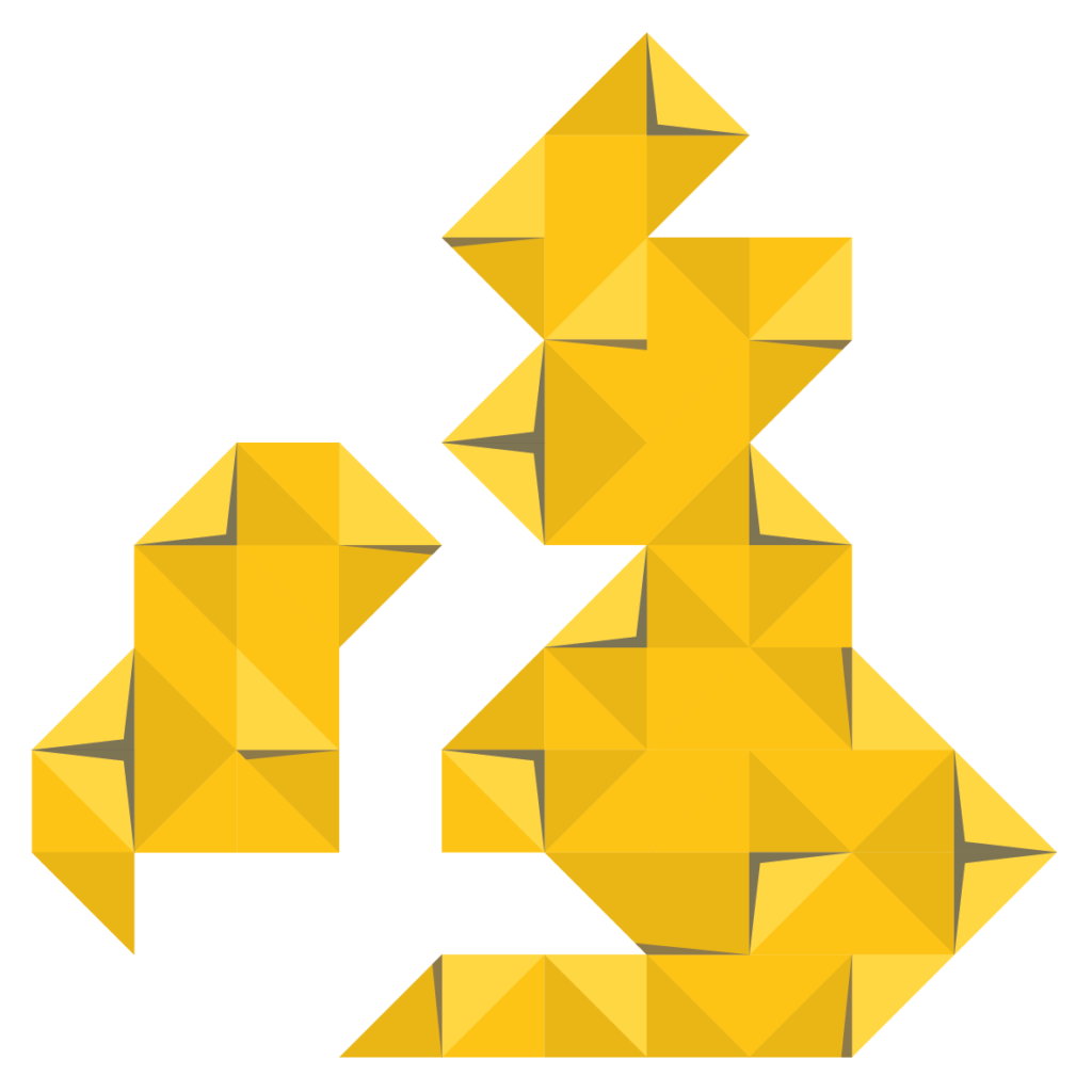 Origami map of the UK graphic