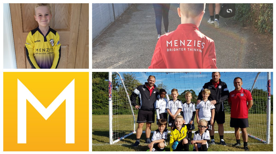 Menzies Accountancy Firm kids football charity event