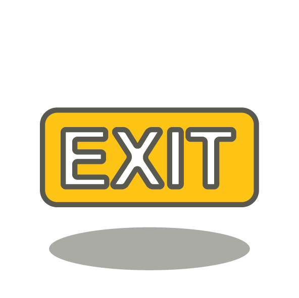 Menzies 'EXIT' icon