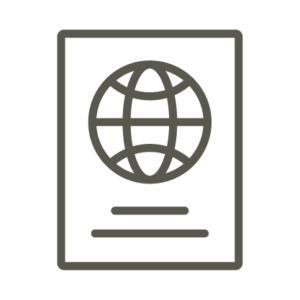 An icon of a globe on paper, representing global regulation.