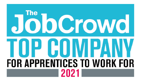 The job crowd - Top company for apprentices 2021 banner image
