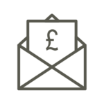 An icon of a letter with a pound symbol.
