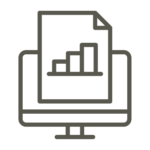 An icon of a chart on screen.
