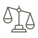 An icon of scales balancing.