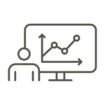 An icon of a person presenting.