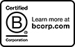 Black banner b corp logo