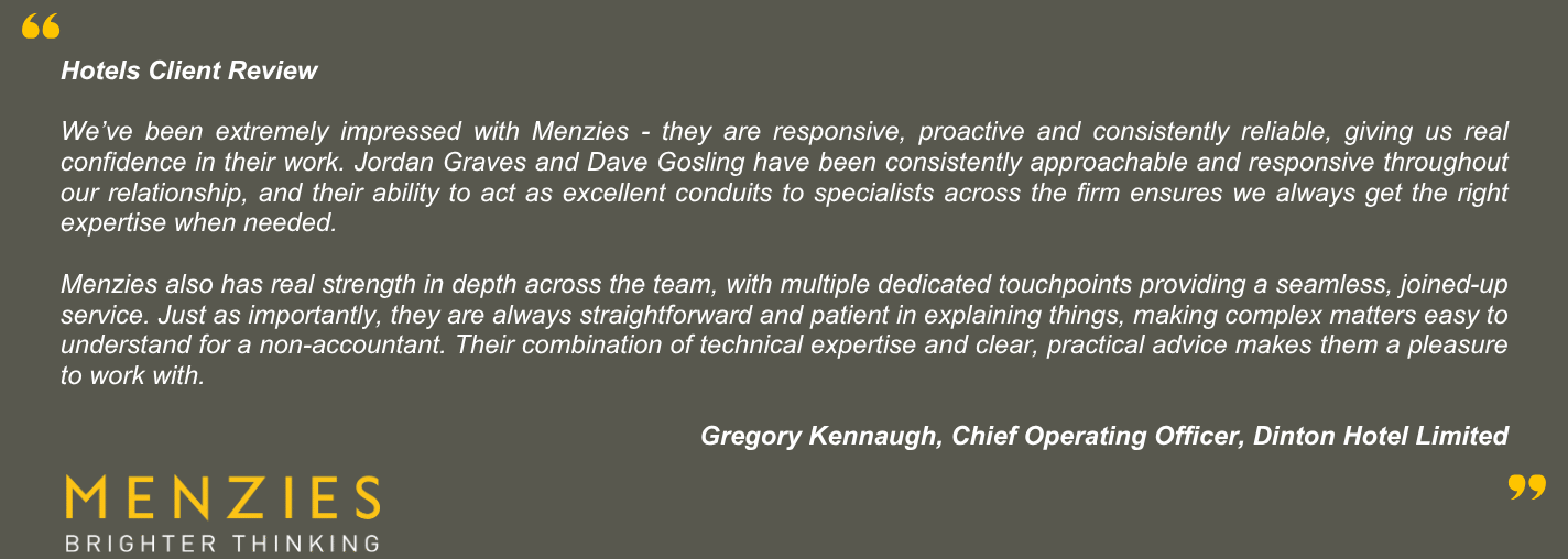 H&L Testimonial - Dinton Hotel Limited